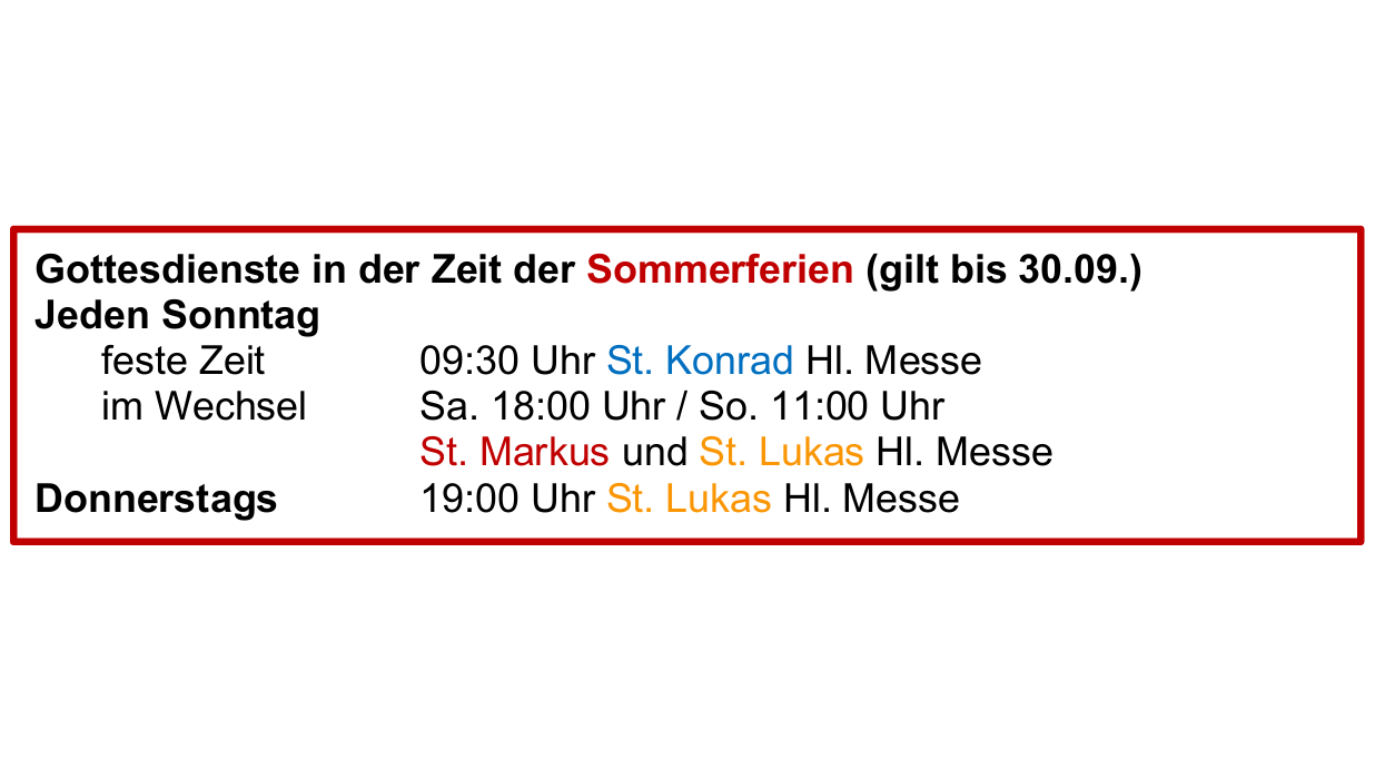 Gottesdienstordnung - Sommer